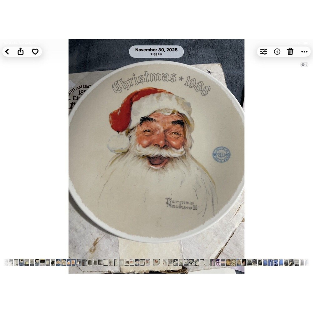 norman rockwell plates Santa 1998 Excellent Condition Limmeted Edition